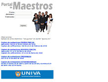 Tablet Screenshot of capturacalificacion.univa.mx